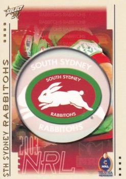 2003 Select XL #135 South Sydney Rabbitohs Logo Front